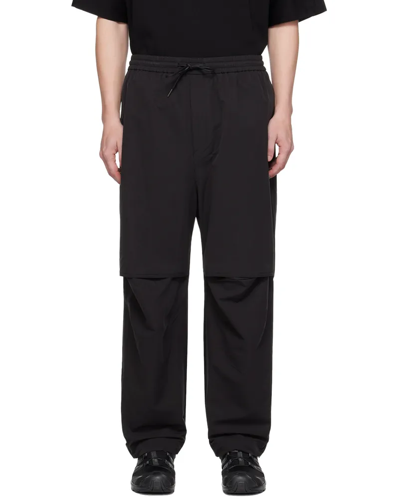 JUUN.J Black Dropped Inseam Trousers 5