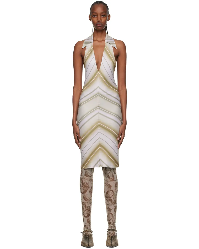 Anne Isabella Green Recycled Polyethylene Mini Dress Spray