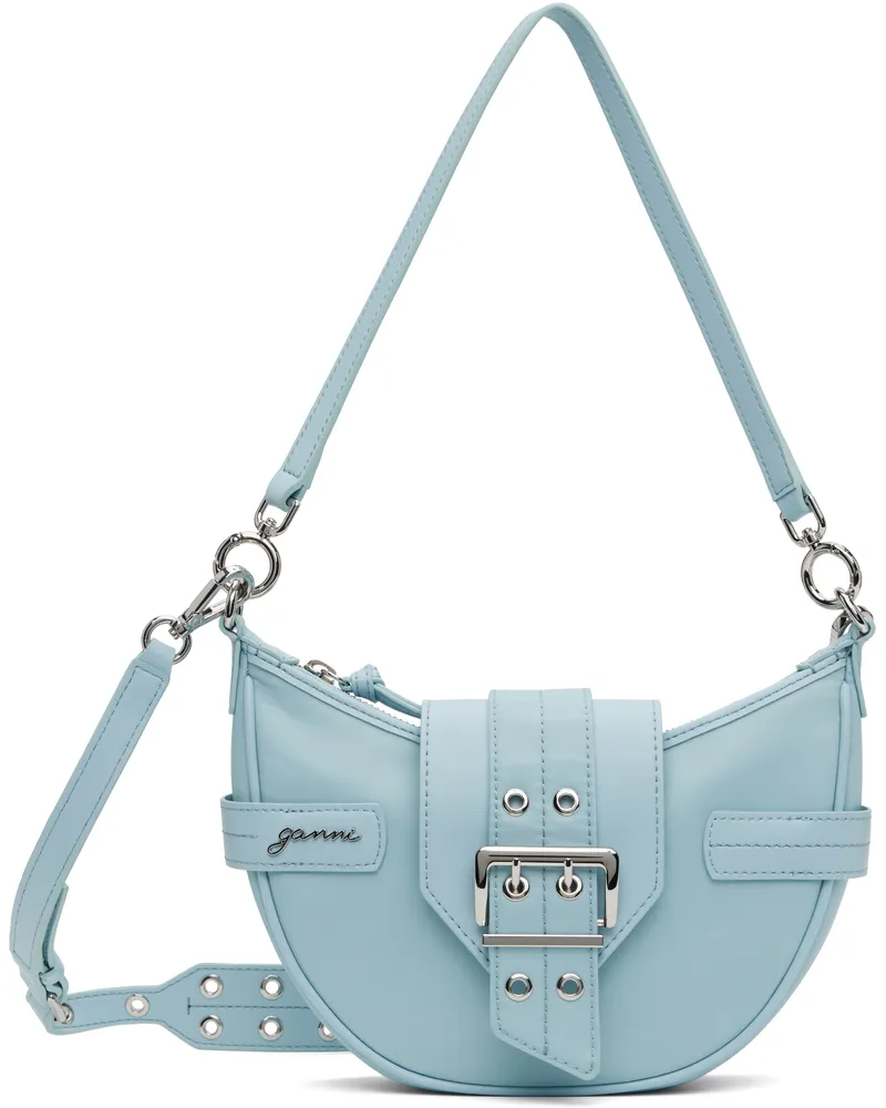 Ganni Blue Small Bucky Crossbody Bag 297