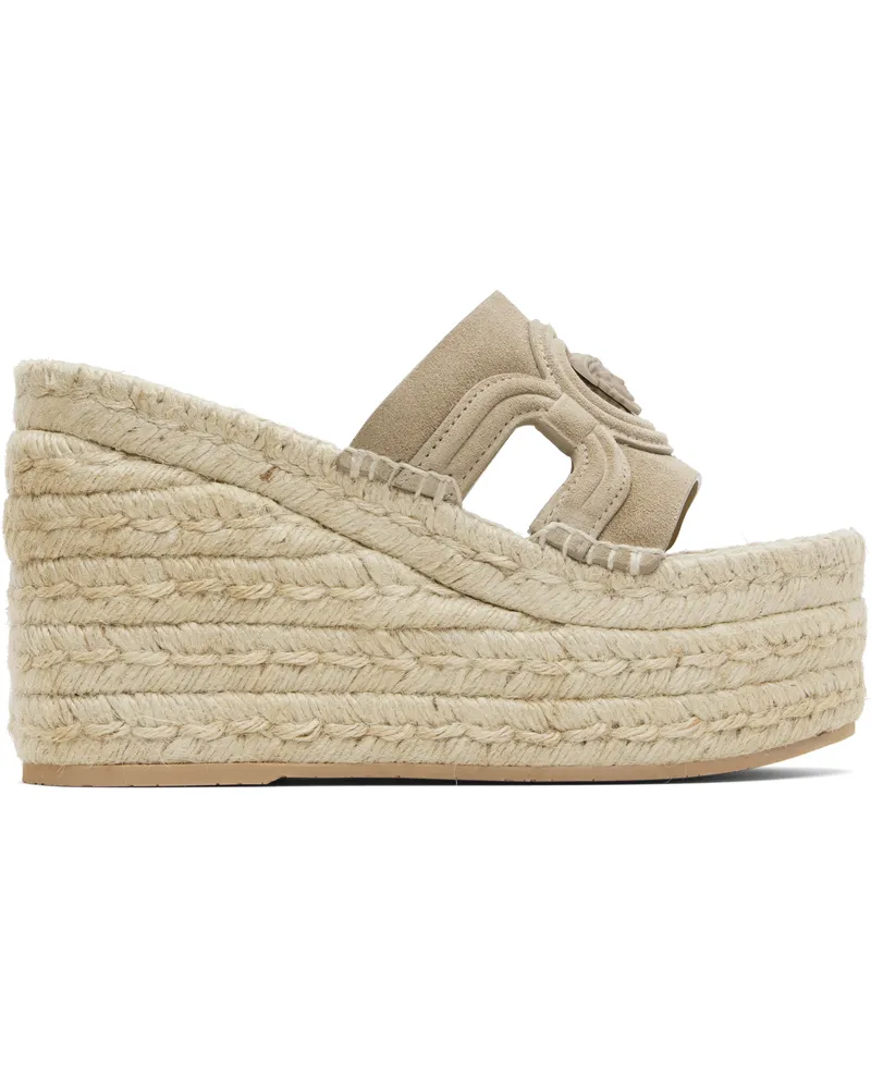 Versace Beige Medusa '95 Platform Espadrille Heeled Sandals 1k880-beige