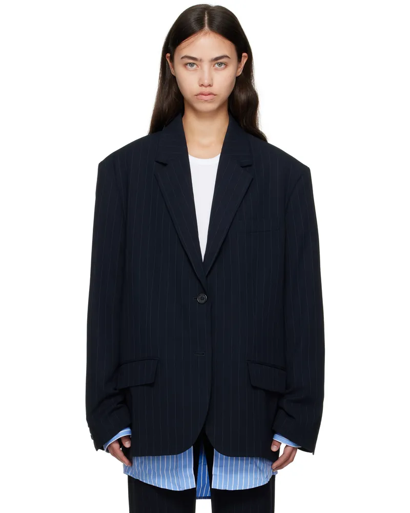 Acne Studios Navy Layered Blazer Bg3