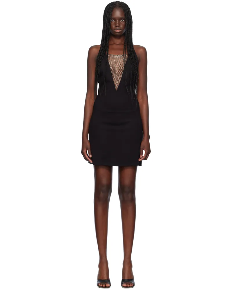 STAUD Black Juliette Minidress Blk