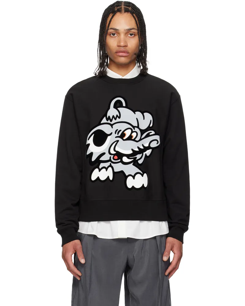 Kenzo Black Kenzo Paris VERDY Edition Cotton Sweatshirt Black