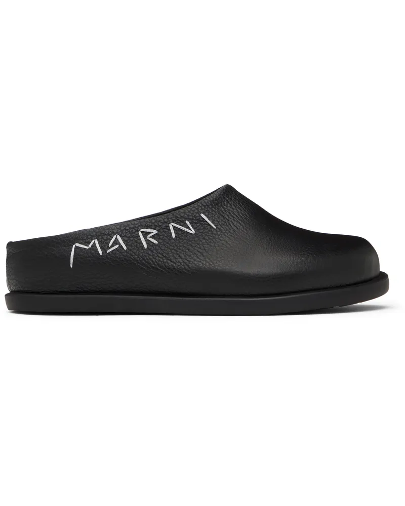 Marni Kids Black Fussbett Sabot Mules Black