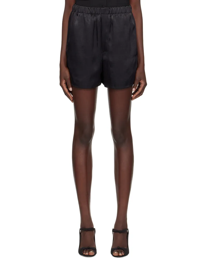 Ludovic de Saint Sernin Black Elasticized Waistband Shorts Black