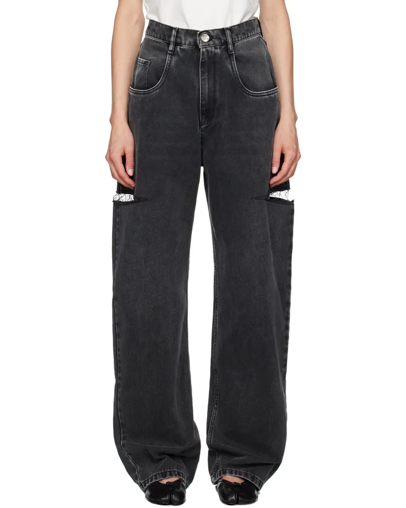 Maison Margiela Black Cut-Out Jeans 965