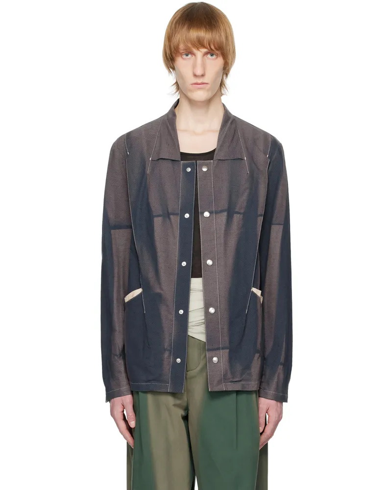 JiyongKim Navy Sun-Bleached Jacket Navy