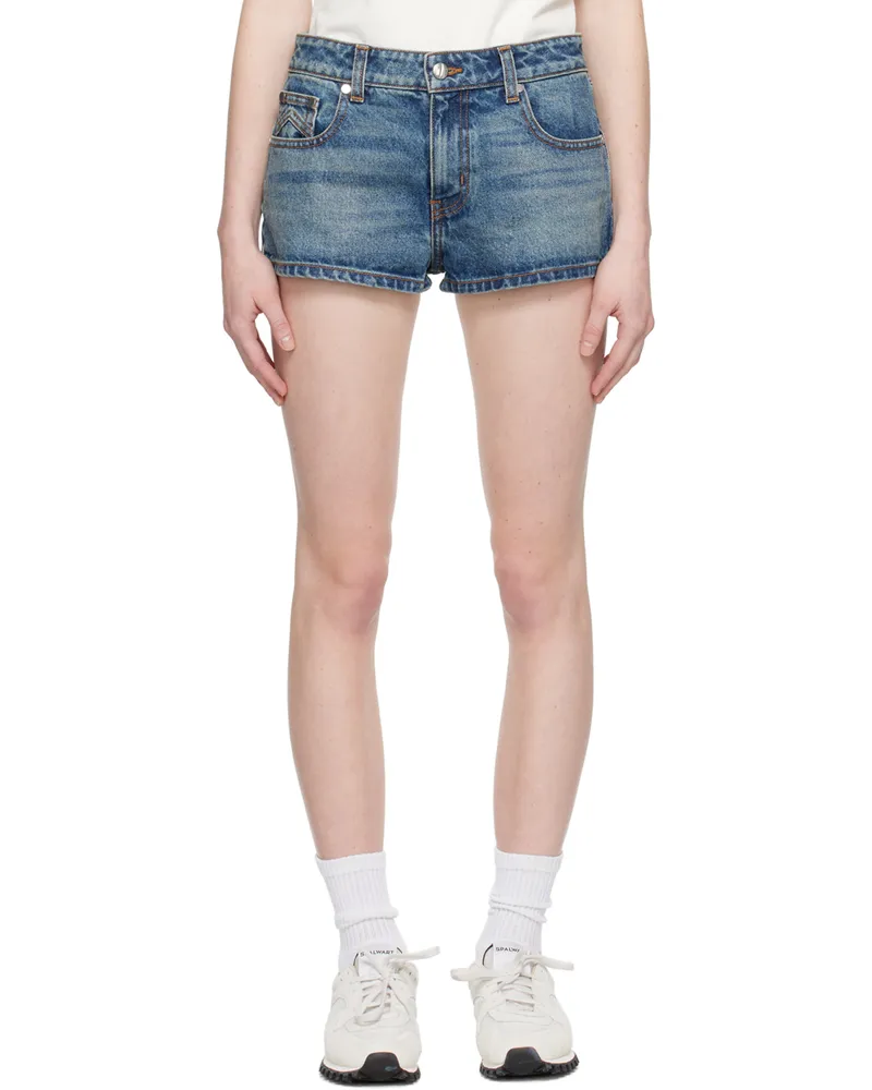 RHUDE SSENSE Exclusive Blue Low-Waist Denim Shorts 1305