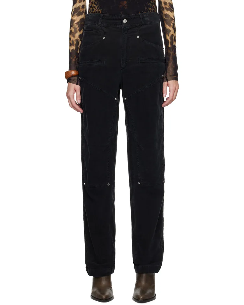 Isabel Marant Black Emmy Trousers Faded