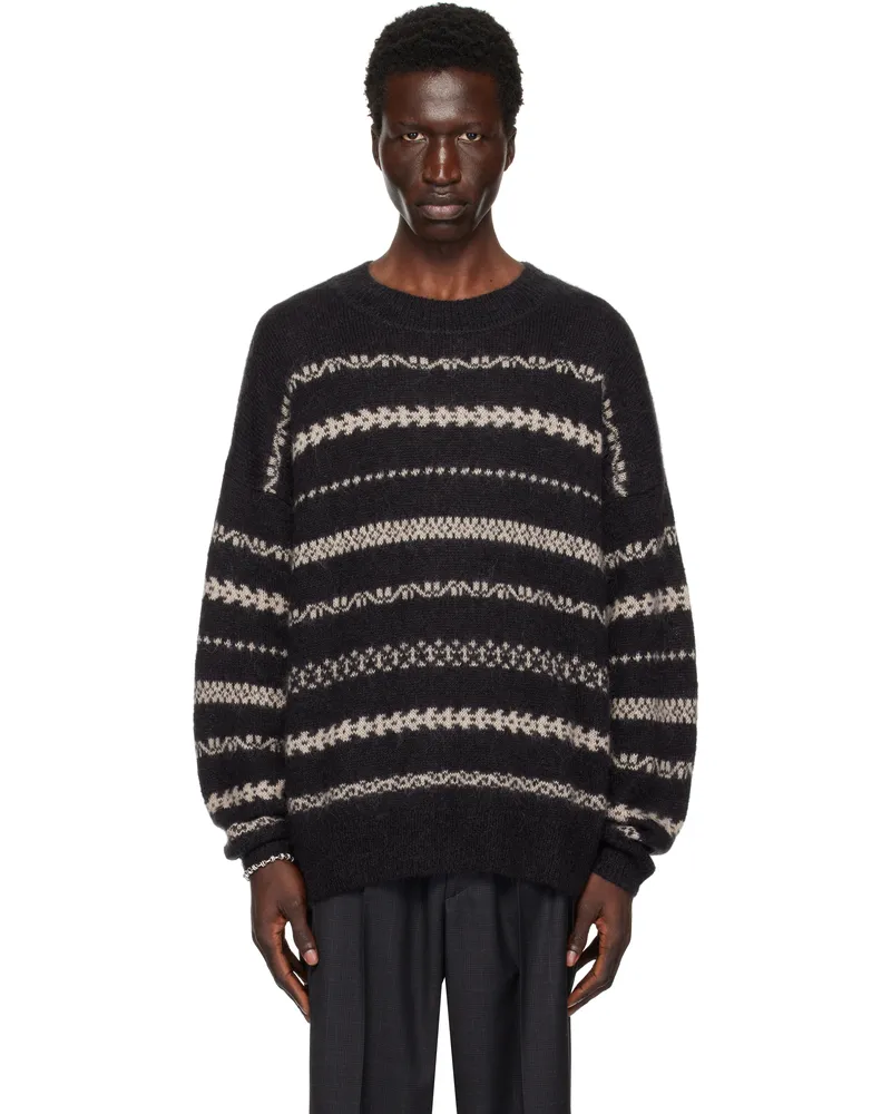 Isabel Marant Black & Beige Amory Sweater Bkbe