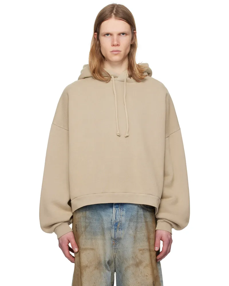 Acne Studios Taupe Logo Patch Hoodie Dkx