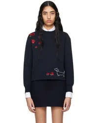 Thom Browne Navy Hector & Rose Sweatshirt Navy