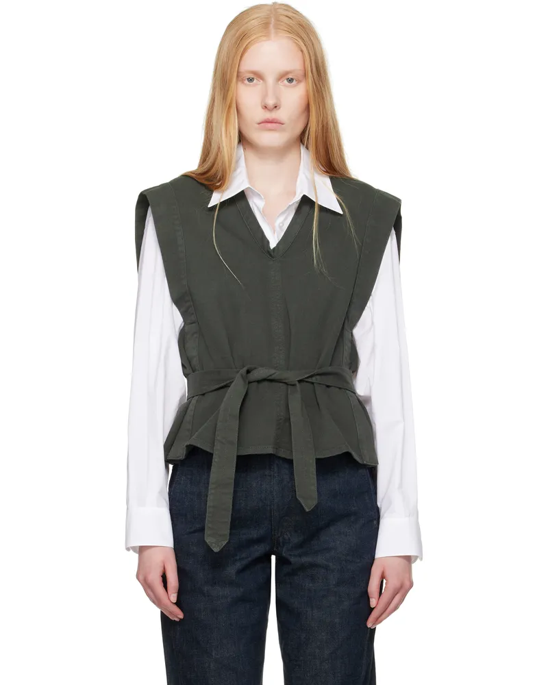 Christophe Lemaire Black Chasuble Denim Top Bl714