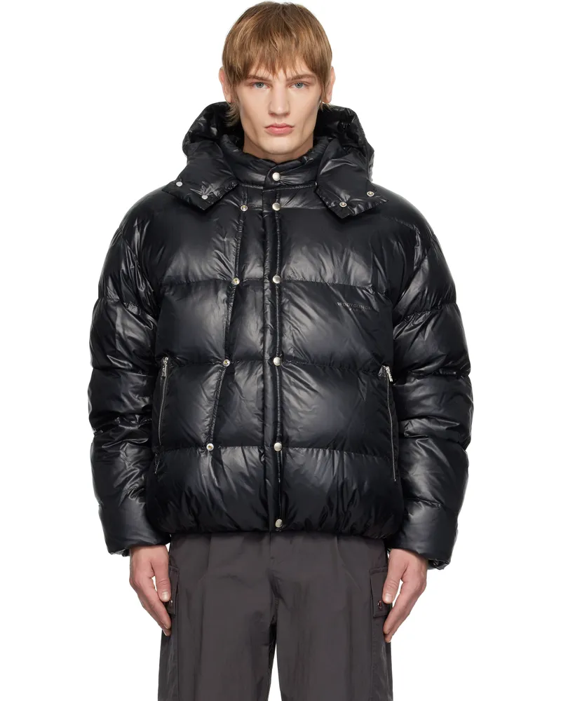 Wooyoungmi Black Hood Goose Down Jacket 960b