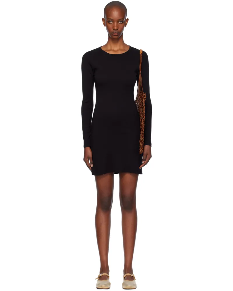 Gil Rodriguez Black Long Sleeve Bellevue Minidress Black