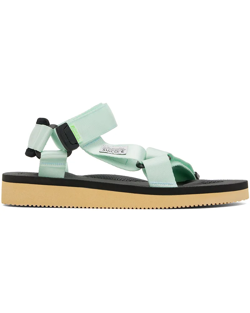 SUICOKE Green & Black DEPA-Cab Sandals Seafoam