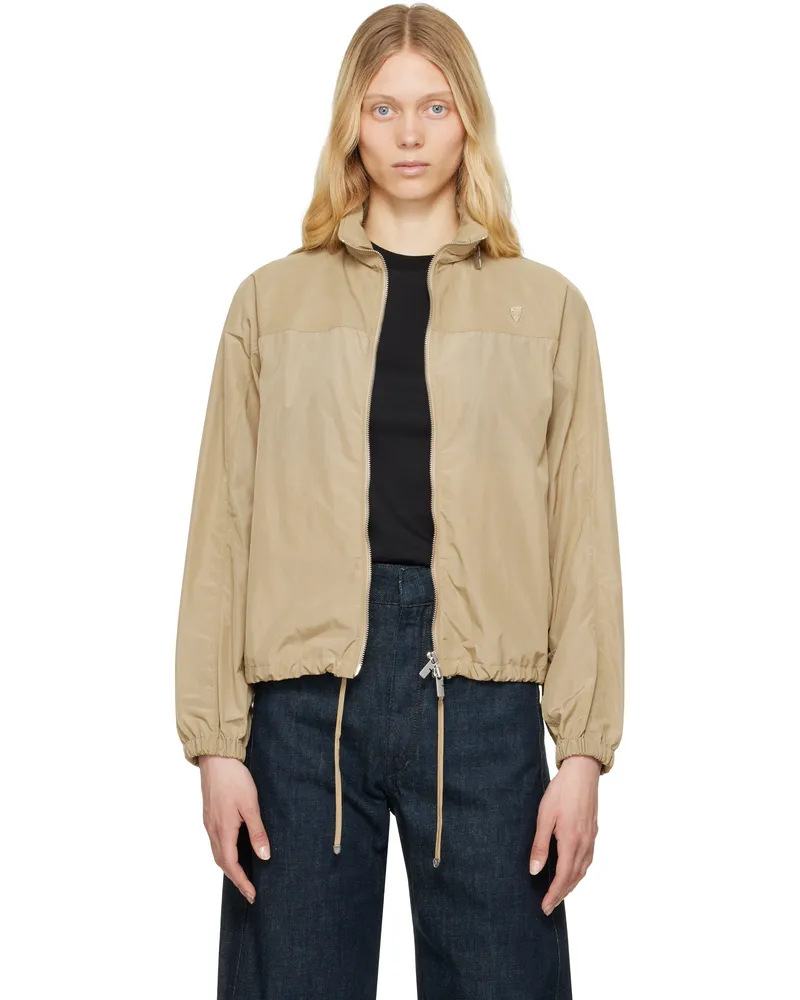 Burberry Beige Nylon Cotton Jacket Cracker