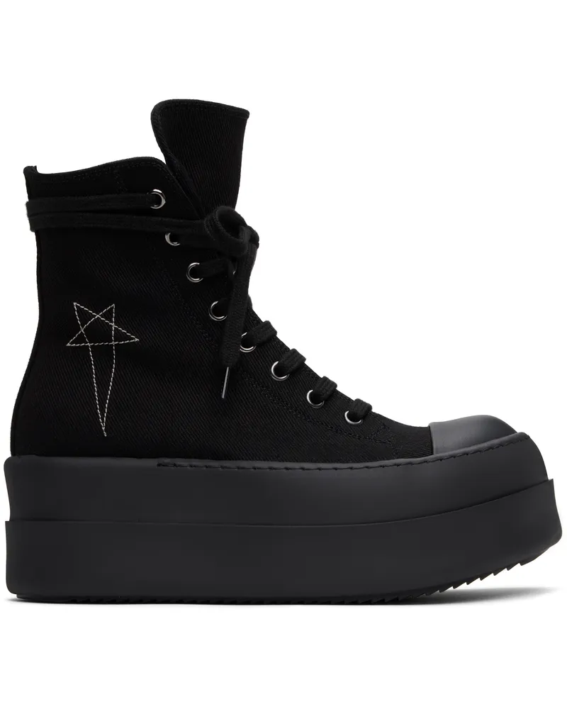 DRKSHDW by Rick Owens Black Hollywood Double Bumper Sneaks Sneakers 09899