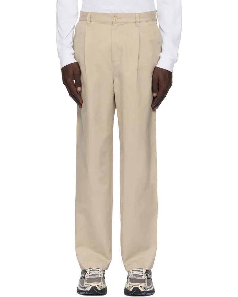 Reigning Champ Beige Cotton Chino Sophomore Trousers 270