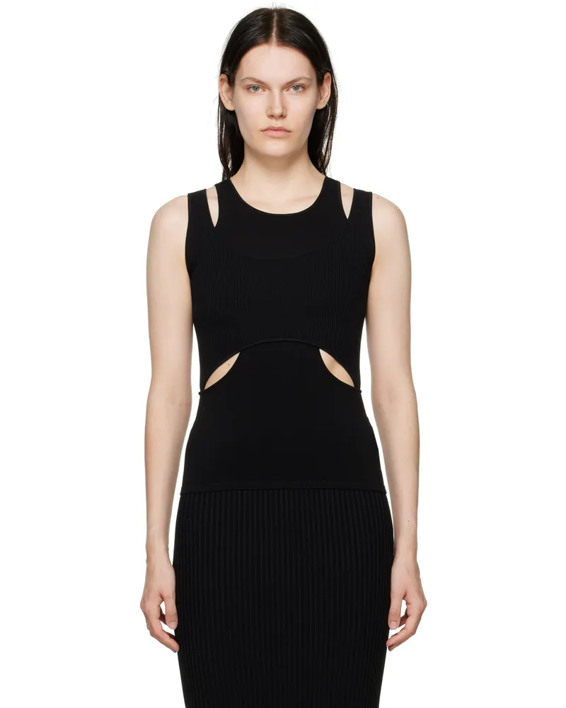Dion Lee Black Interlink Tank Top Black