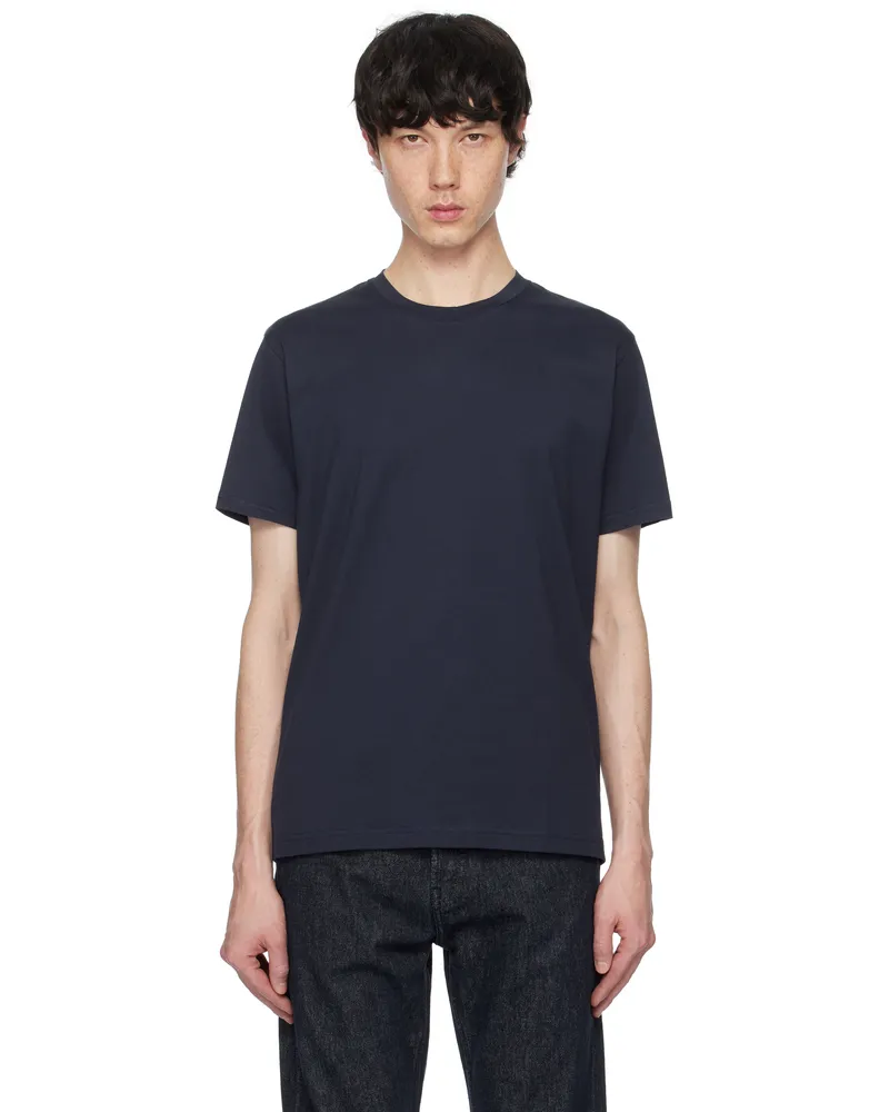 Sunspel Navy Riviera Midweight T-shirt Navy