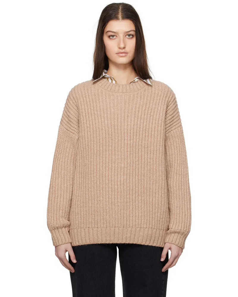 Anine Bing Tan Sydney Crew Sweater Cream