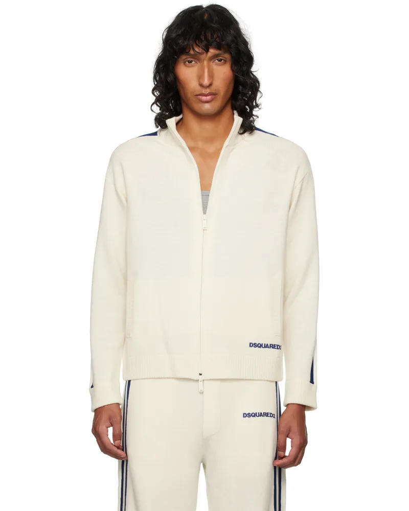 Dsquared2 Off-White Zipped Sweater 101