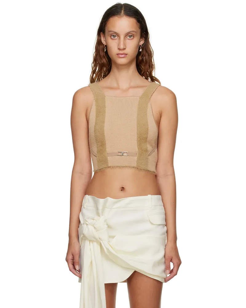Jacquemus Beige & Khaki 'Le Haut Neve' Tank Top 810