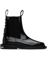 Toga Black Side Gore Chelsea Boots Black