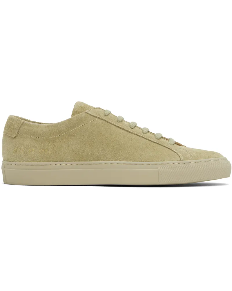 Common Projects Beige Achilles Tonal Suede Sneakers 3099
