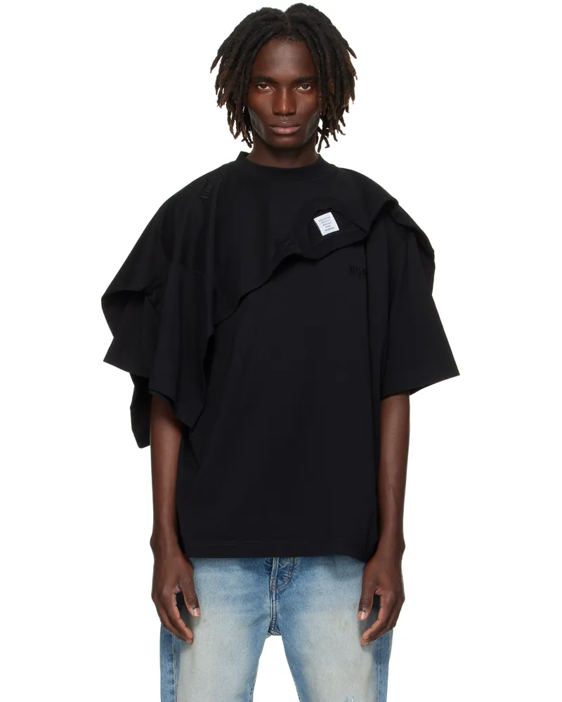 VETEMENTS Black Double Layered T-Shirt Black