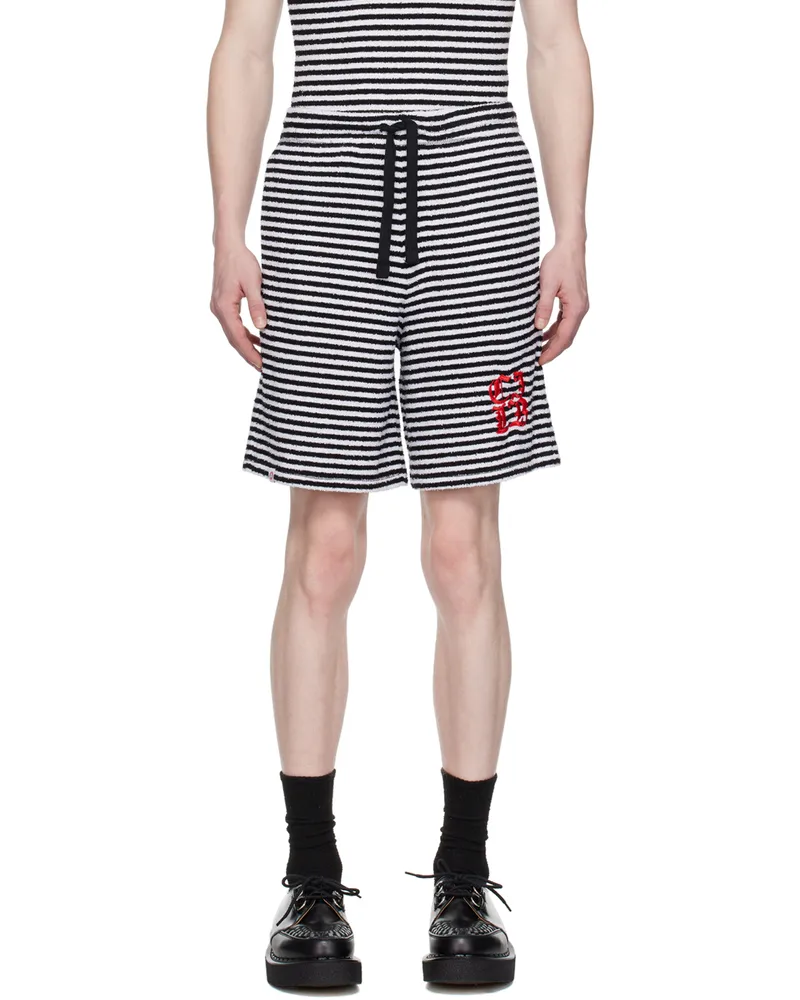 Charles Jeffrey Loverboy Black & White College Shorts Blwstw