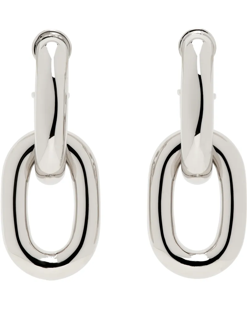 Paco Rabanne Silver Double XL Link Earrings P040