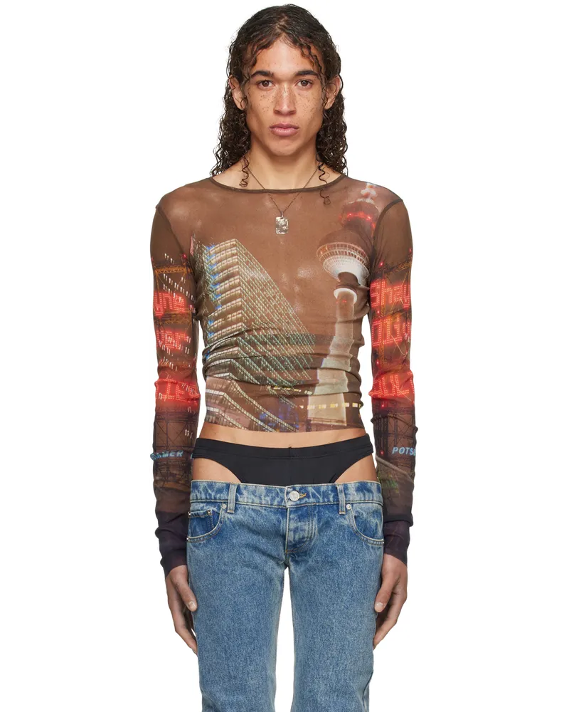 Jean Paul Gaultier Brown Shayne Oliver Edition Long Sleeve T-Shirt 60405030-brown