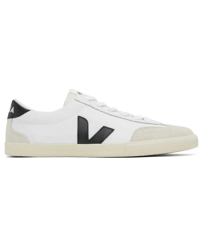 VEJA White & Black Volley Canvas Sneakers White_black