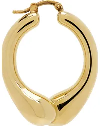 Jil Sander Gold Twisted Single Earring Gold