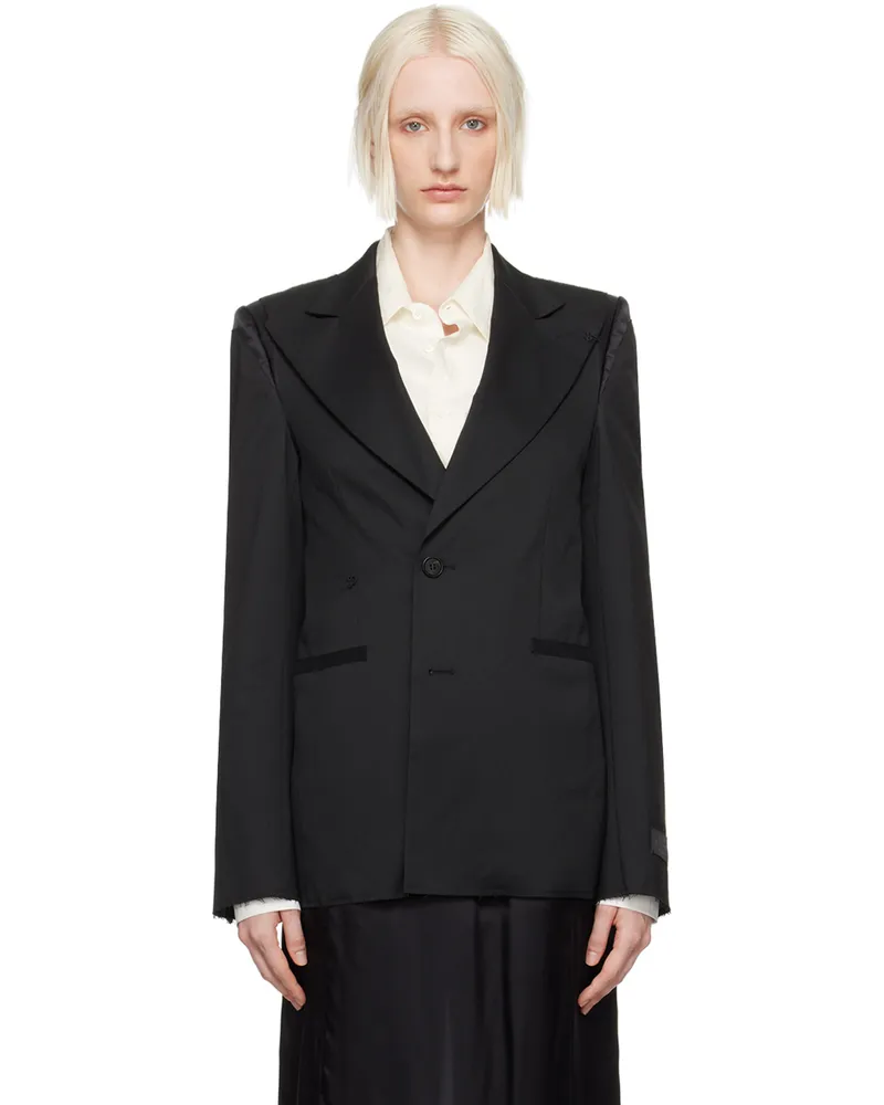 Maison Margiela Black Raw Edge Blazer 900