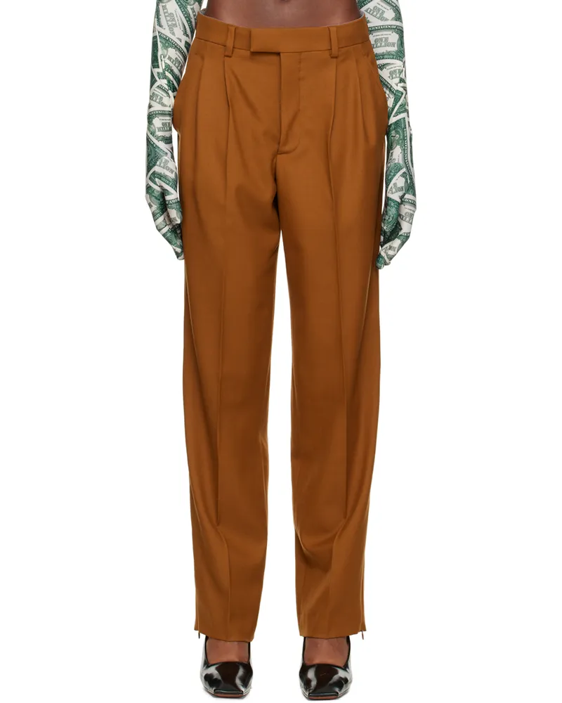 VTMNTS Brown Two-Pleat Trousers Brown
