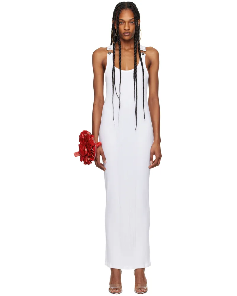 Jean Paul Gaultier White 'The Strapped' Maxi Dress 01