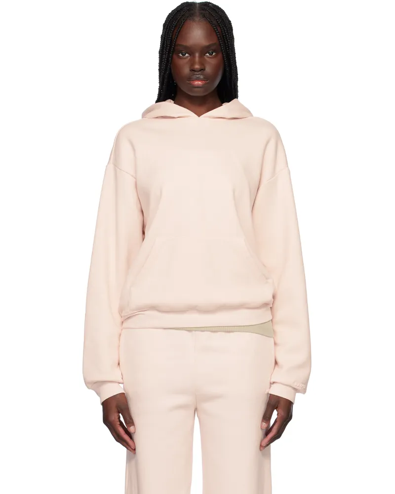 SKIMS Pink Cotton Fleece Classic Hoodie Barely