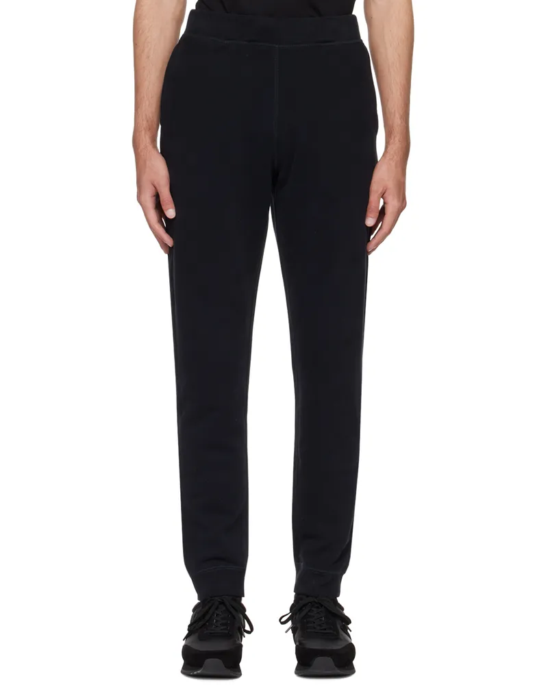 Sunspel Black Slim-Fit Sweatpants Black