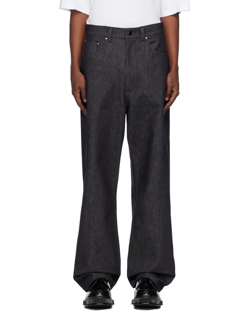 LOWNN Navy Wide-Leg Jeans Indigo