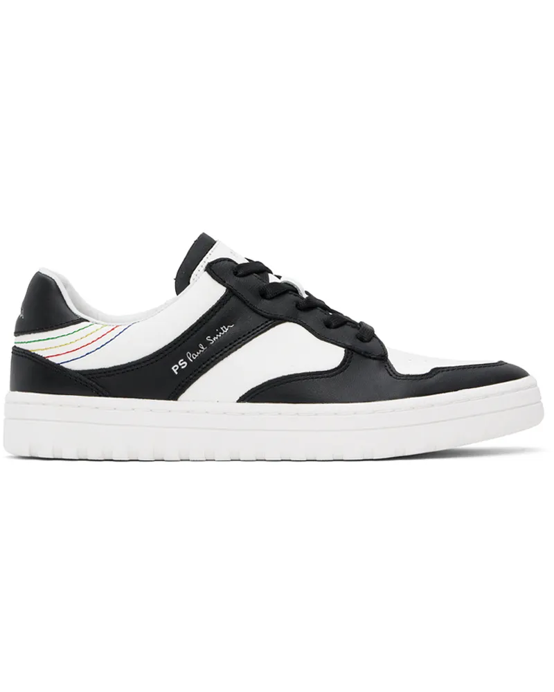 Paul Smith White & Black Leather Liston Sneakers 01