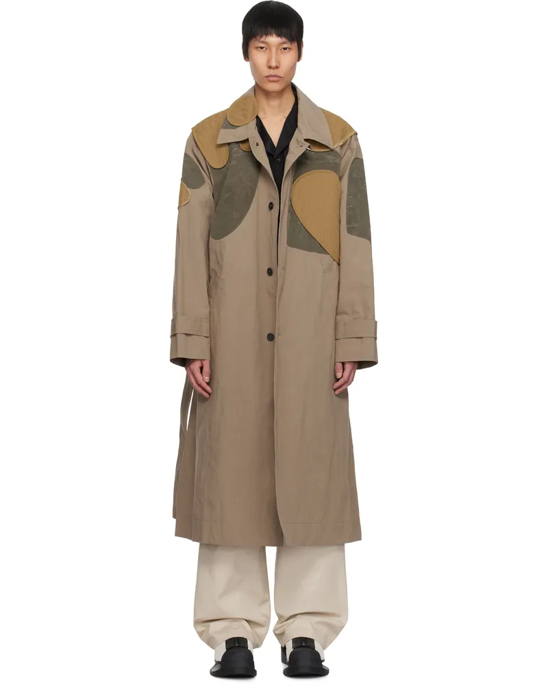 Craig Green Beige Utility Patch Trench Coat Beige