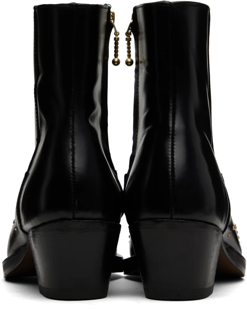 Ernest W. Baker Black Studded Western Boots - bei MyBestBrands shoppen