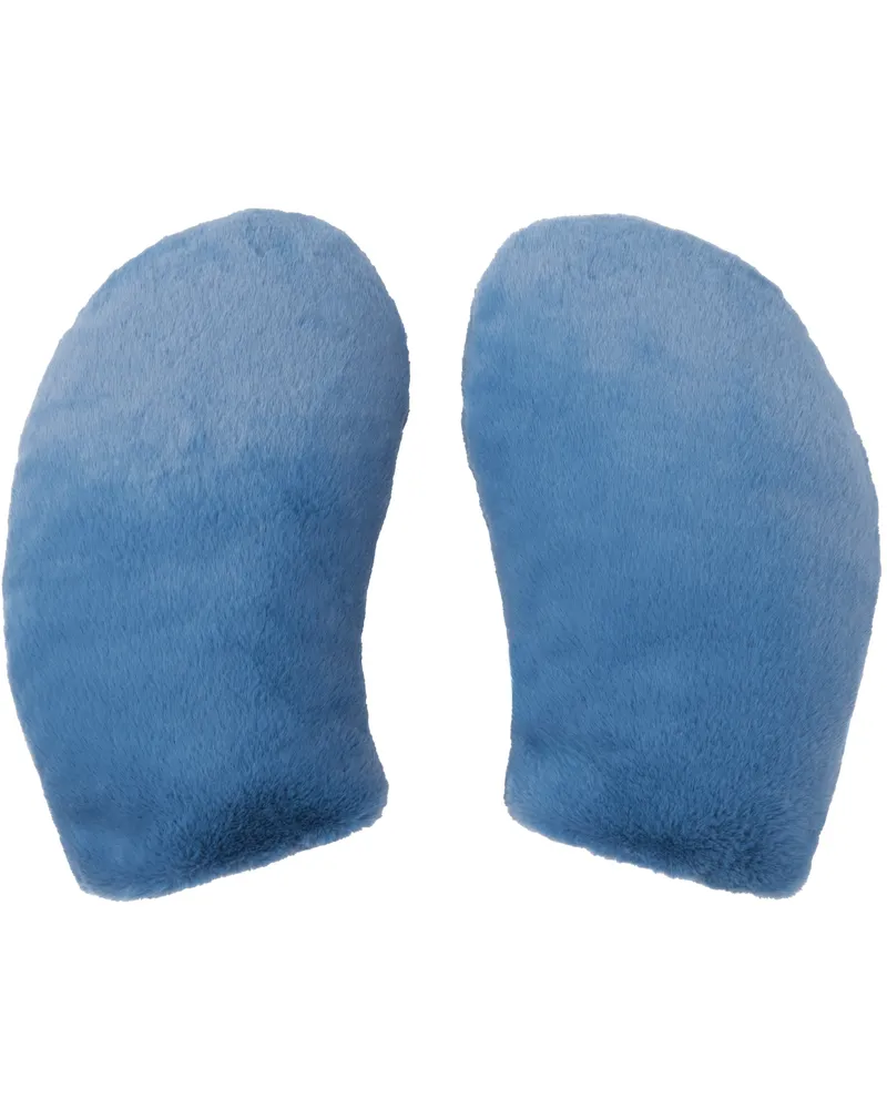 Marni Blue Padded Faux-Fur Mittens 00b59
