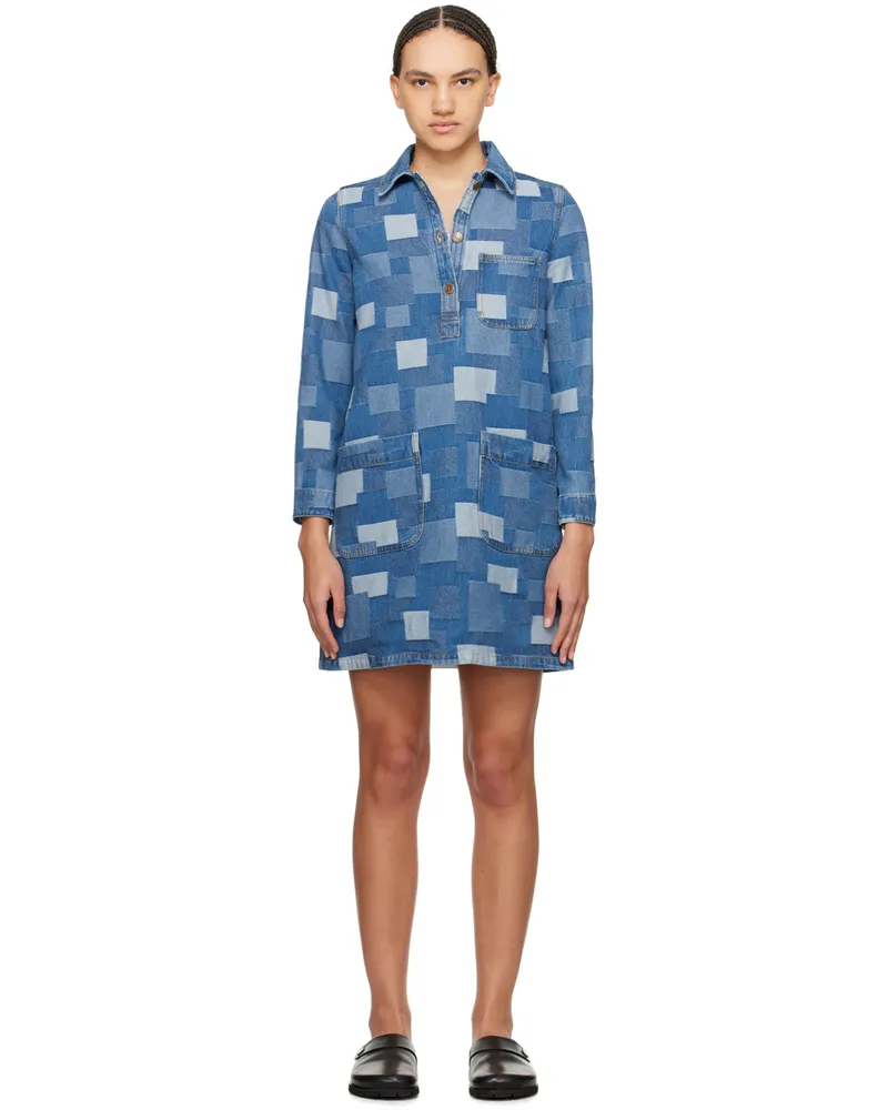 A.P.C. Indigo Aurelia Denim Minidress Ial