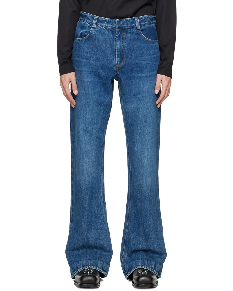 AARON ESH Blue Puddle Jeans 25129910