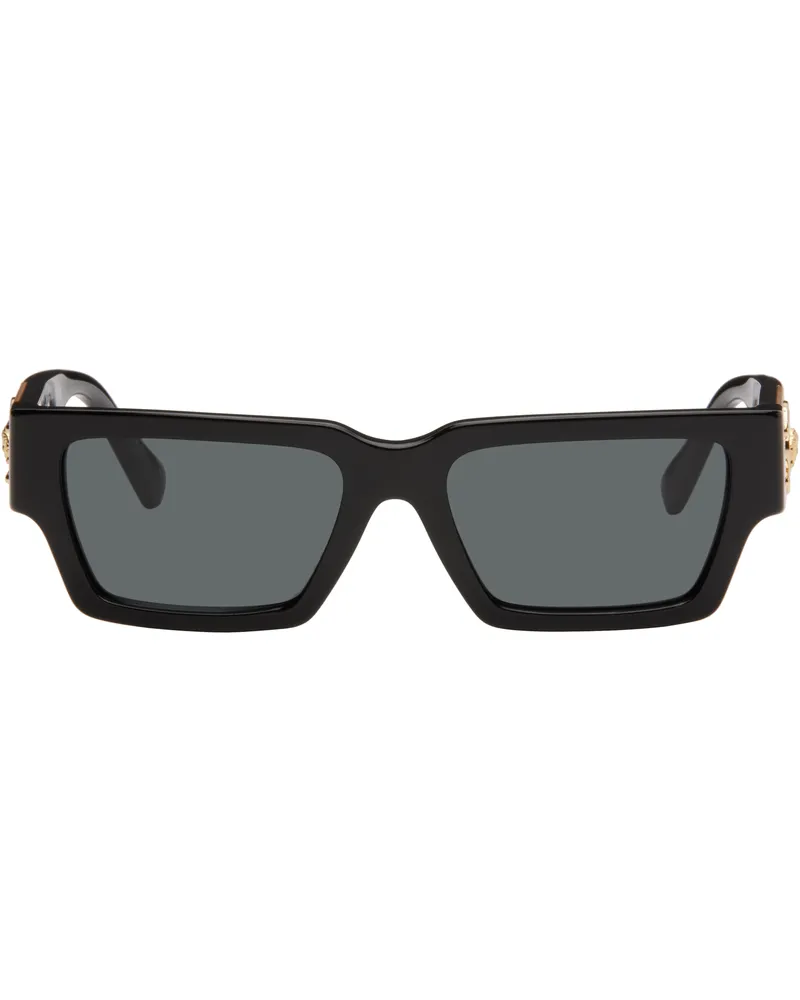 Versace Black Rectangle Acetate Sunglasses Gb1