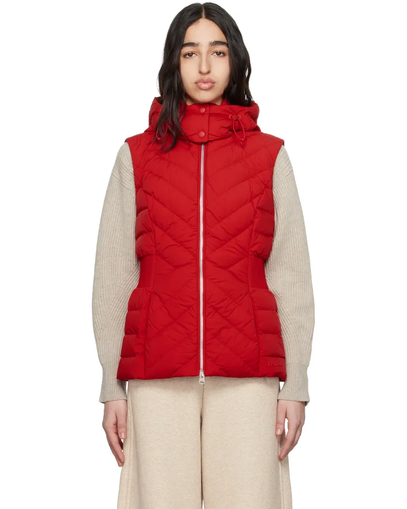 Mackage Red Hoshi Hooded Light Down Vest C0632